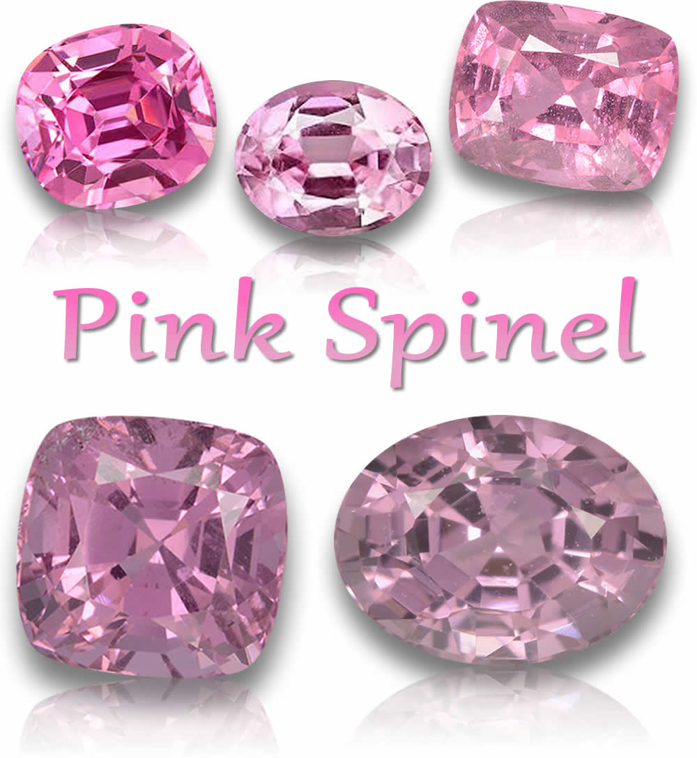 Piedras preciosas de espinela rosa natural