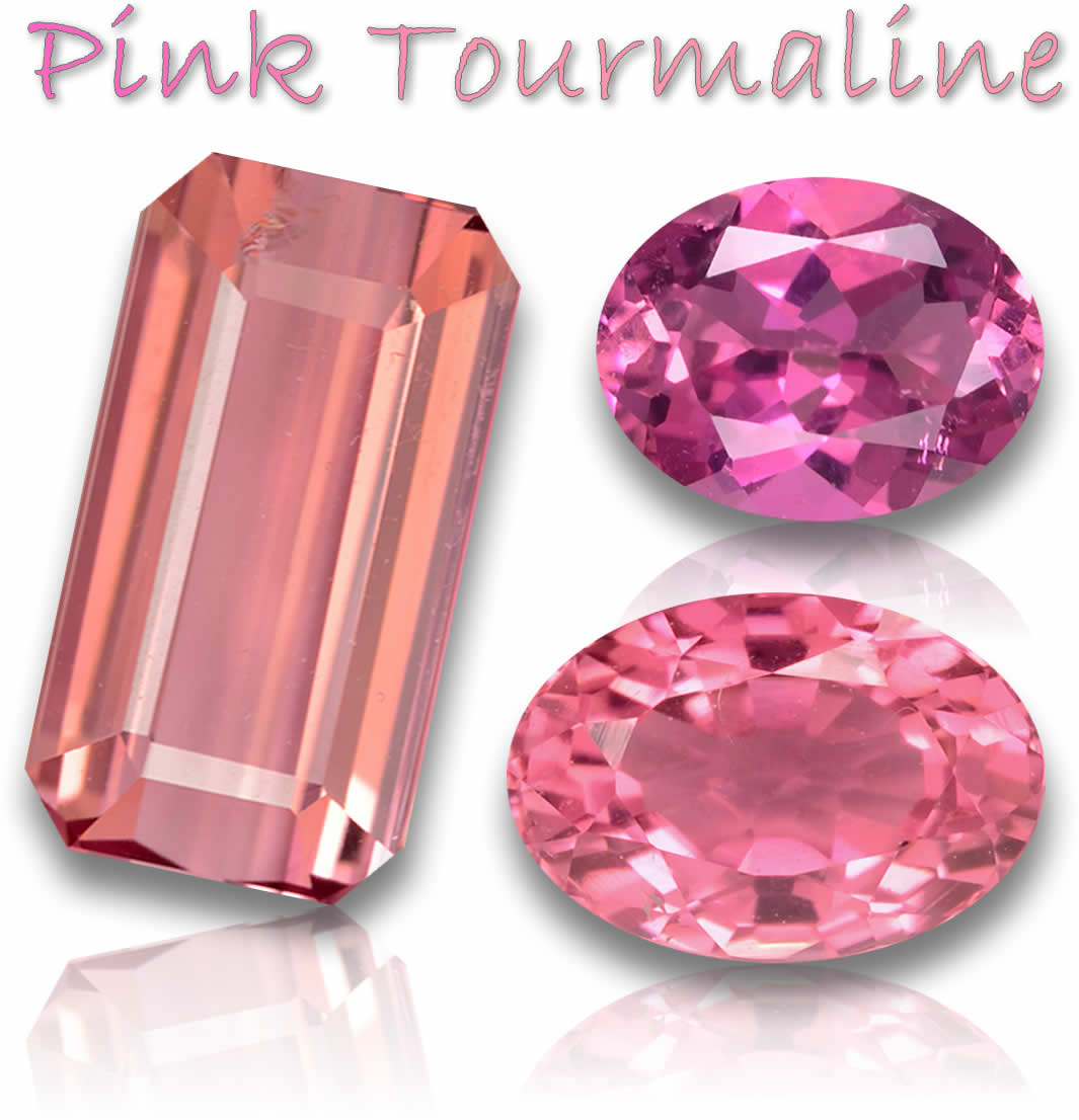 Piedras preciosas de turmalina rosa natural