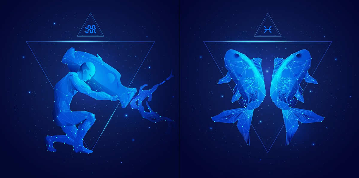 Acuario y Piscis