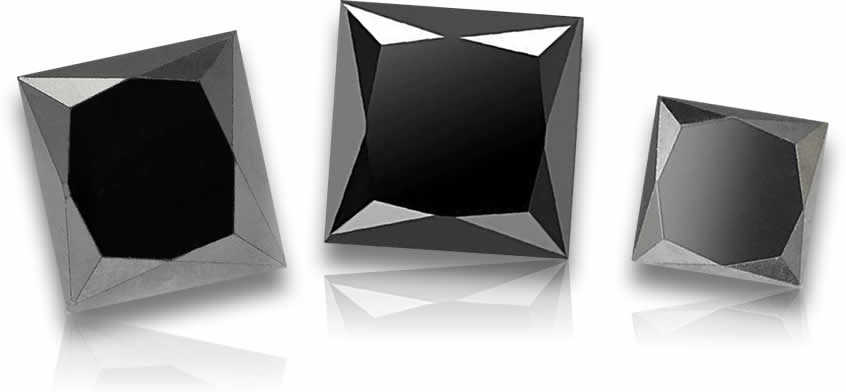 Venta de diamantes negros talla princesa