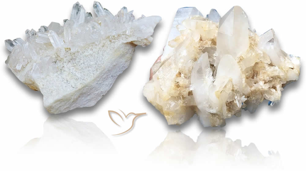 Piedras en bruto de cuarzo blanco