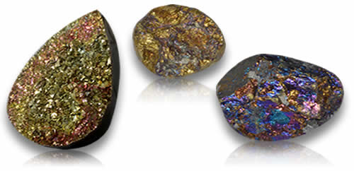 Piedras preciosas de pirita arcoíris