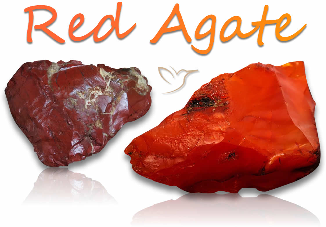 Piedras de ágata roja en bruto