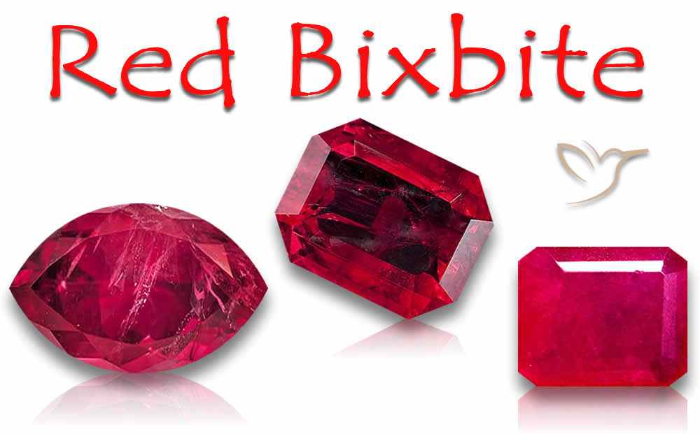 Piedras preciosas de bixbita roja