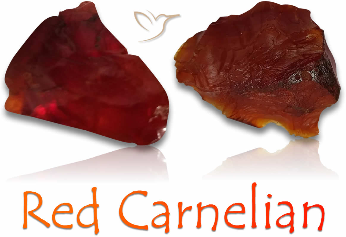 Piedras rugosas de cornalina roja