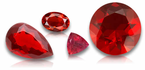Piedras preciosas de ópalo de fuego