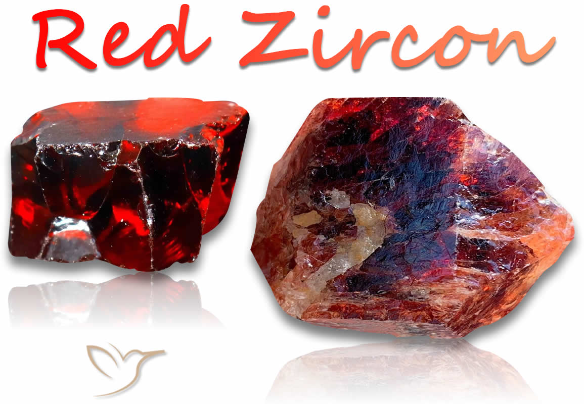 Piedras de circón rojo en bruto