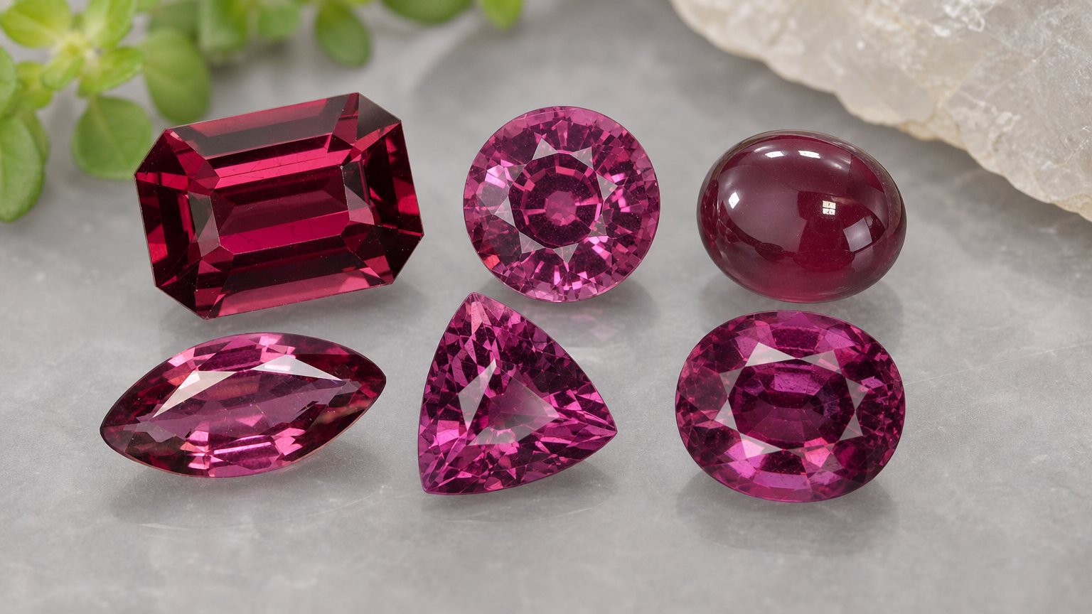 Gemas de granate rodolita natural: guía de compra