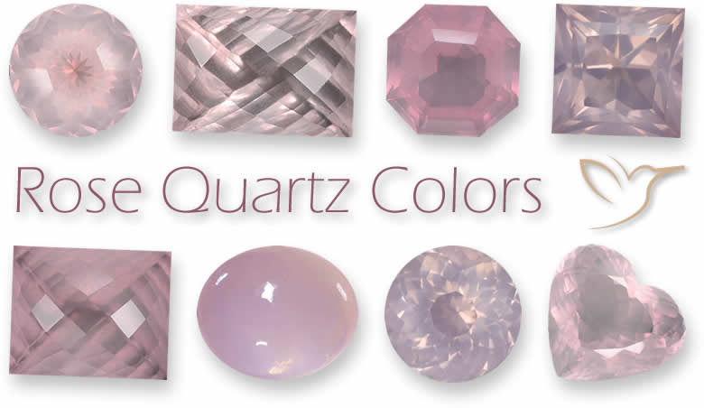 Gama de colores de cuarzo rosa