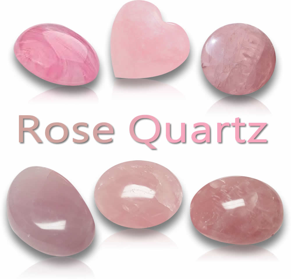 Piedras preciosas de cuarzo rosa natural