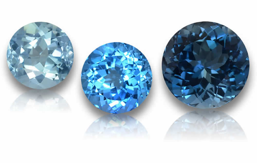 Topacio azul redondo: piedras preciosas de calidad certificada de GemSelect