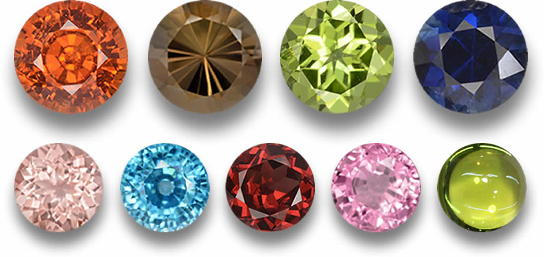 Piedras preciosas redondas para anillos de compromiso: piedras preciosas naturales certificadas de GemSelect