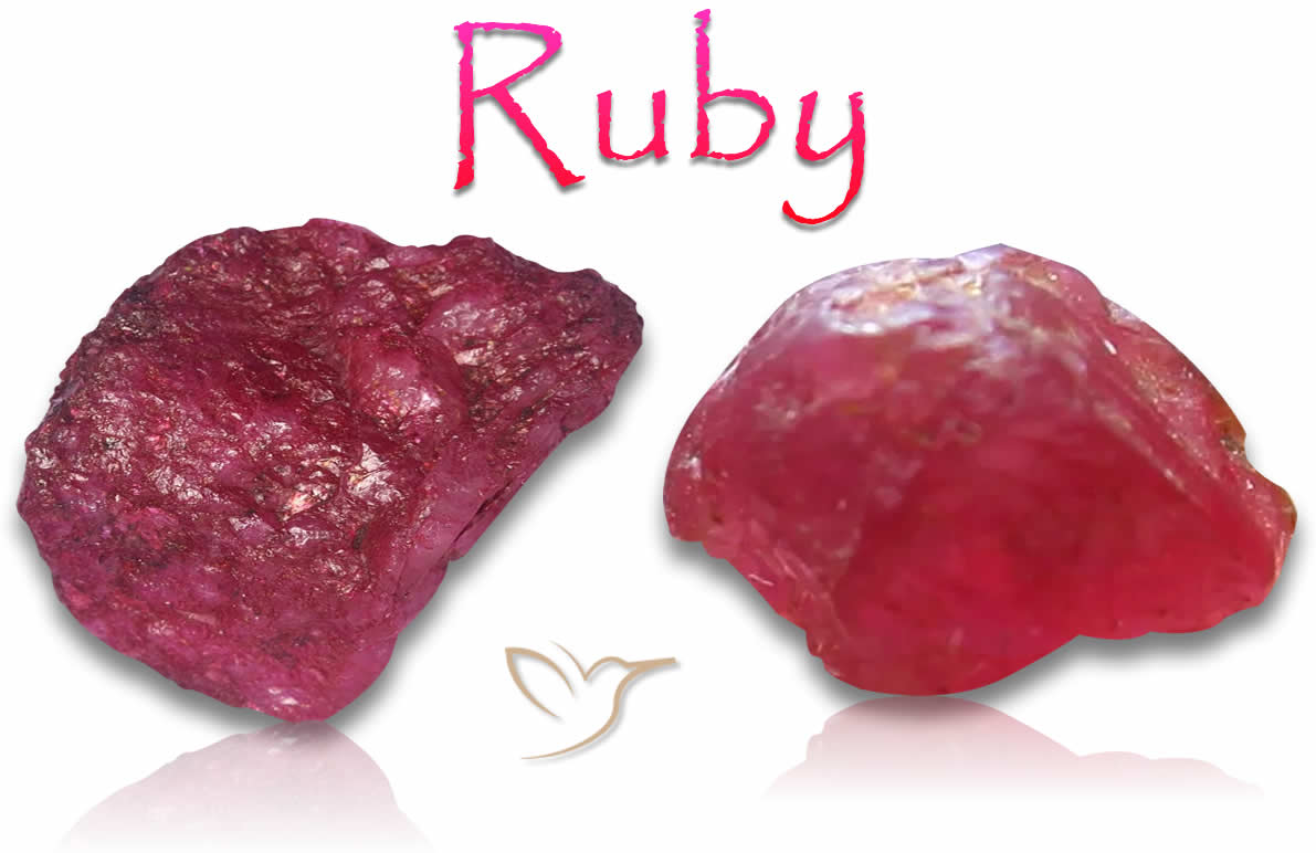 Piedras de rubí en bruto