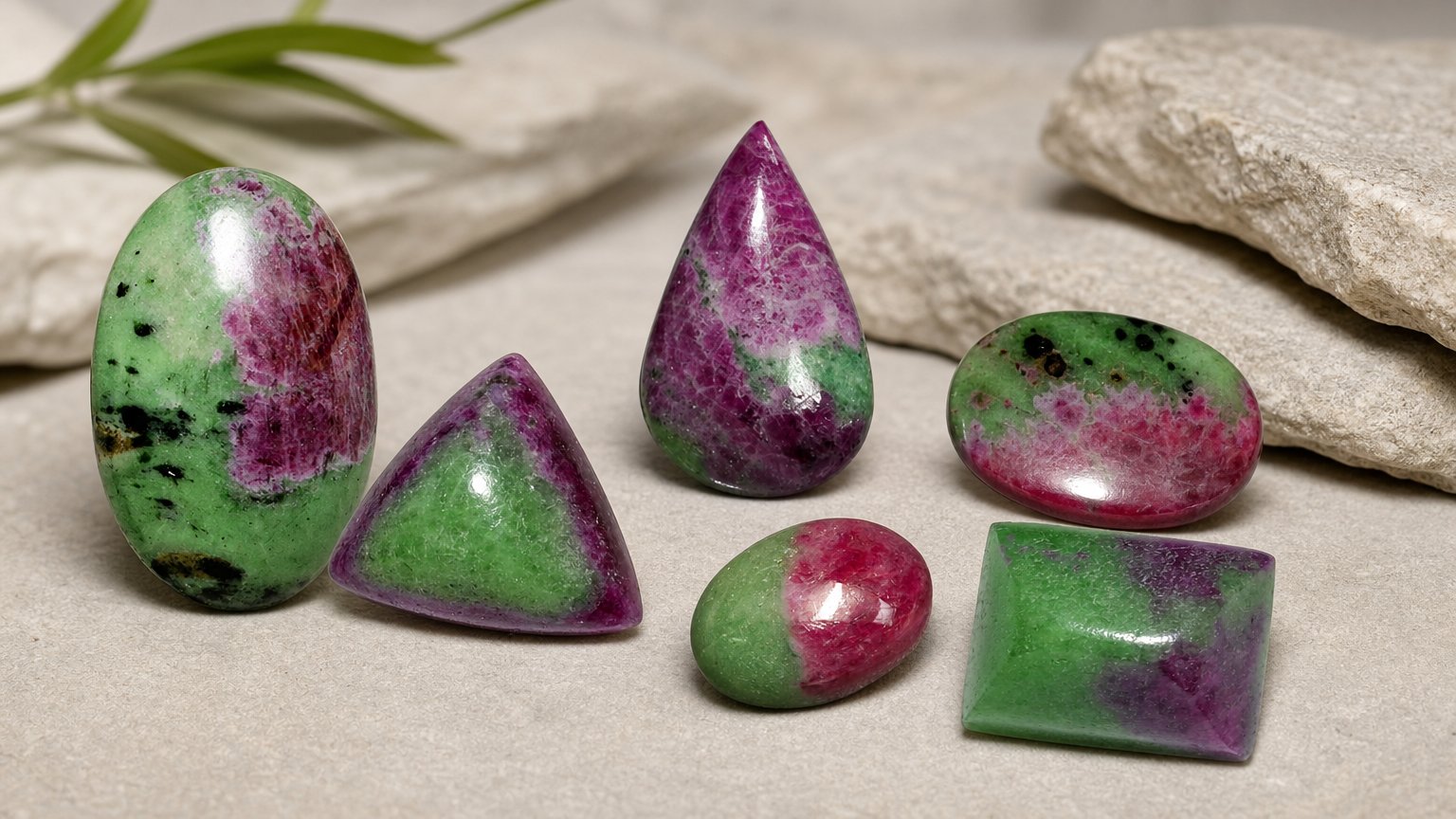 Gemas naturales de rubí-zoisita: guía de compra
