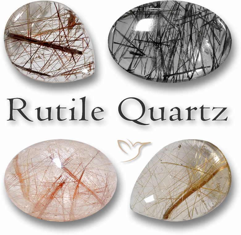 Piedras preciosas de cuarzo rutilo