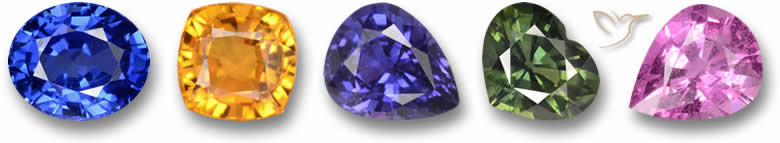 Piedras preciosas de zafiro