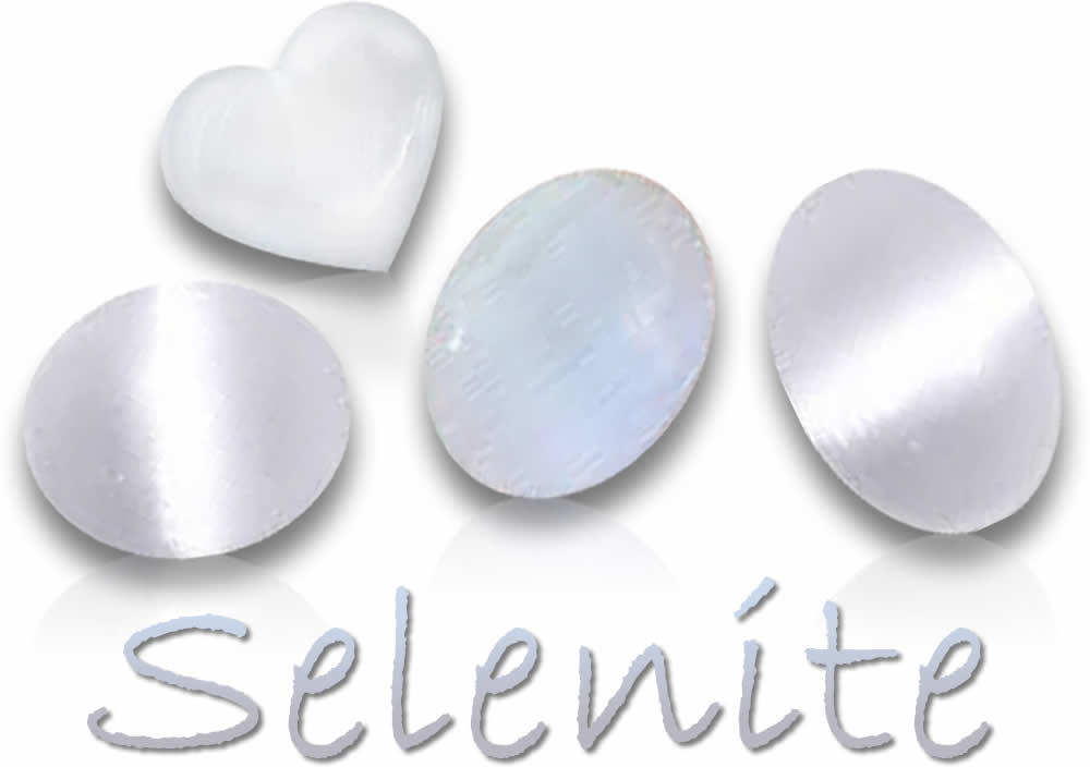 Piedras preciosas de selenita natural