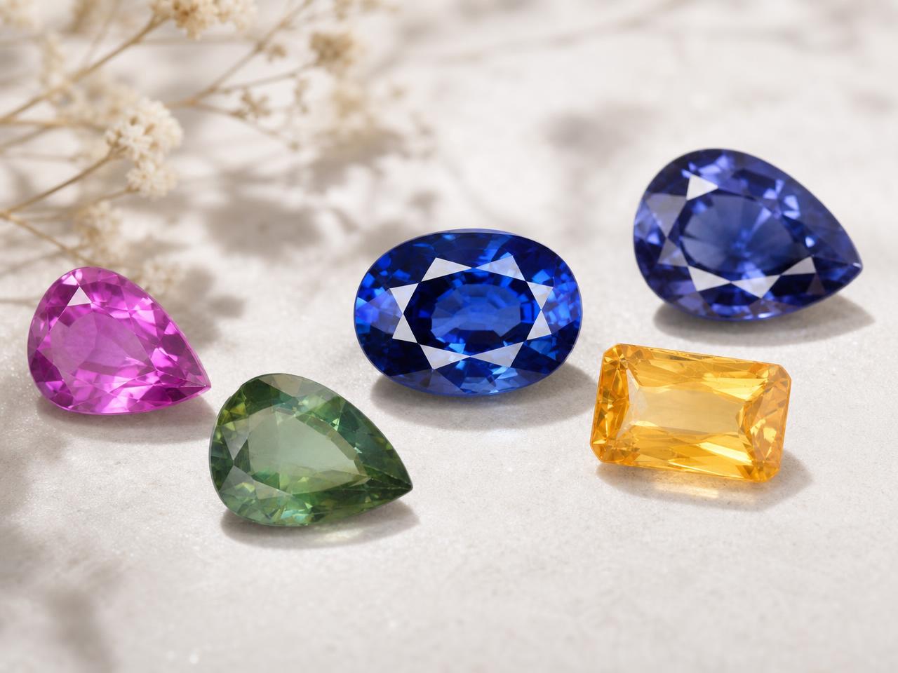 Gemas de zafiro sueltas para joyería de piedra natal de septiembre