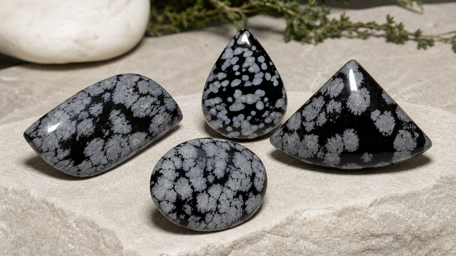 Gemas de obsidiana copo de nieve natural: guía de compra