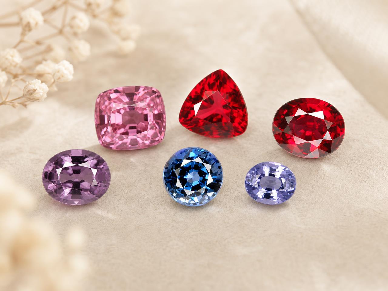 Piedras preciosas de espinela sueltas para diseños de anillos de compromiso
