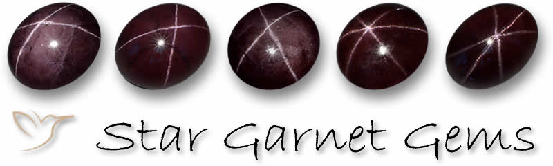 Piedras preciosas de granate estrella