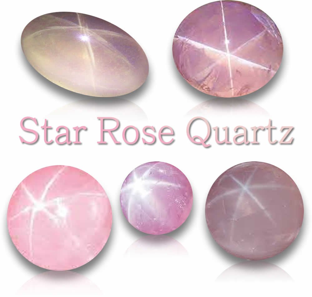 Piedras preciosas de cuarzo rosa estrella natural