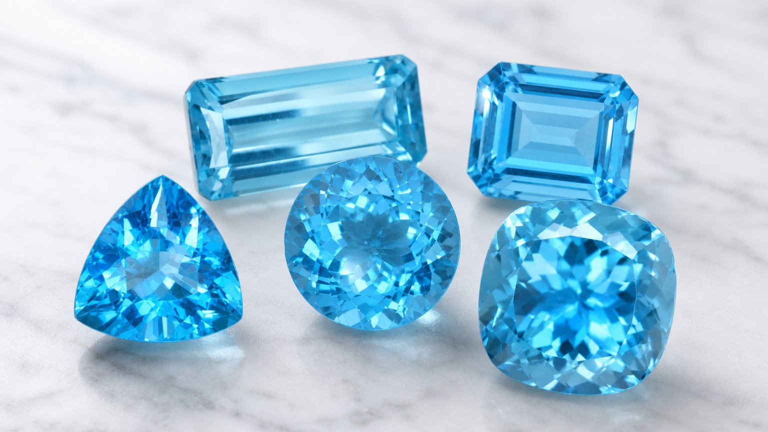 Gemas de topacio azul suizo natural: guía de compra