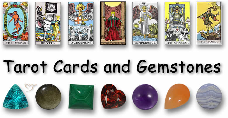 Cartas del Tarot y Piedras Preciosas