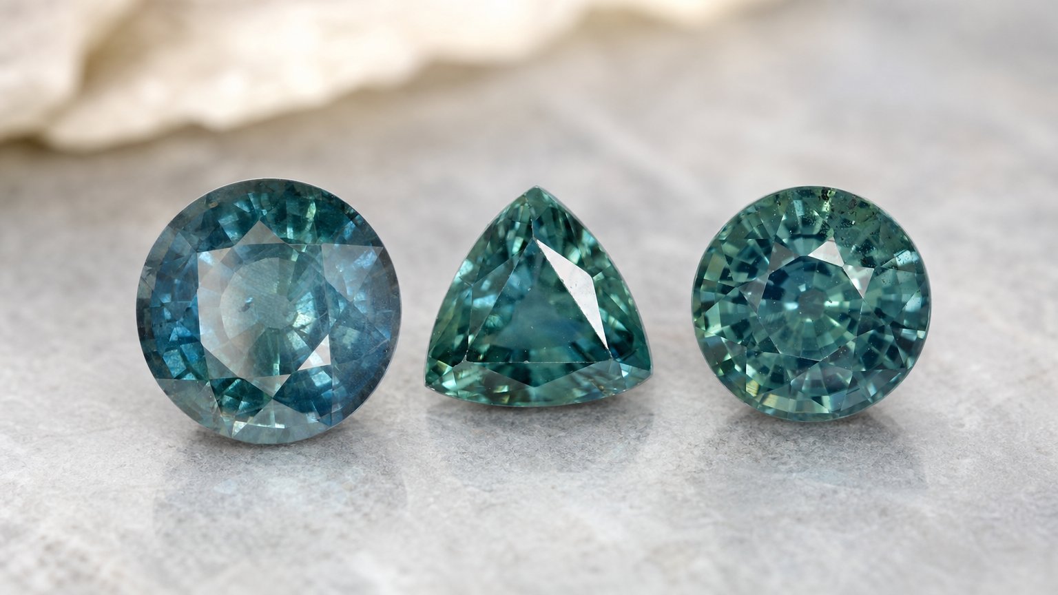 Gemas de zafiro verde azulado natural: guía de compra