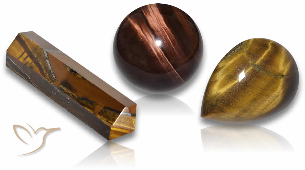 Piedras preciosas de ojo de tigre