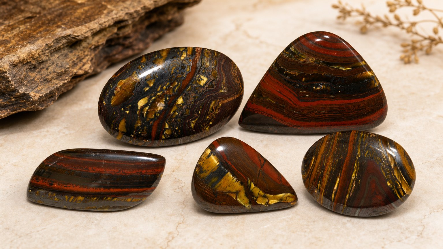 Gemas de matriz ojo de tigre natural: guía de compra