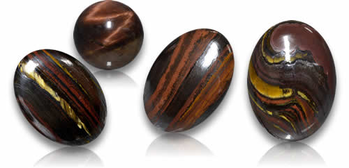 Piedras preciosas de matriz de ojo de tigre