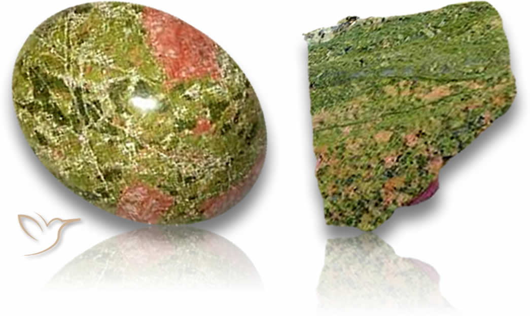 Piedras preciosas de unakita