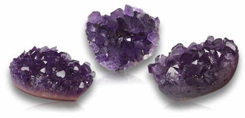 Piedras preciosas de amatista druzy