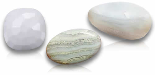 Piedras preciosas naturales de ágata blanca
