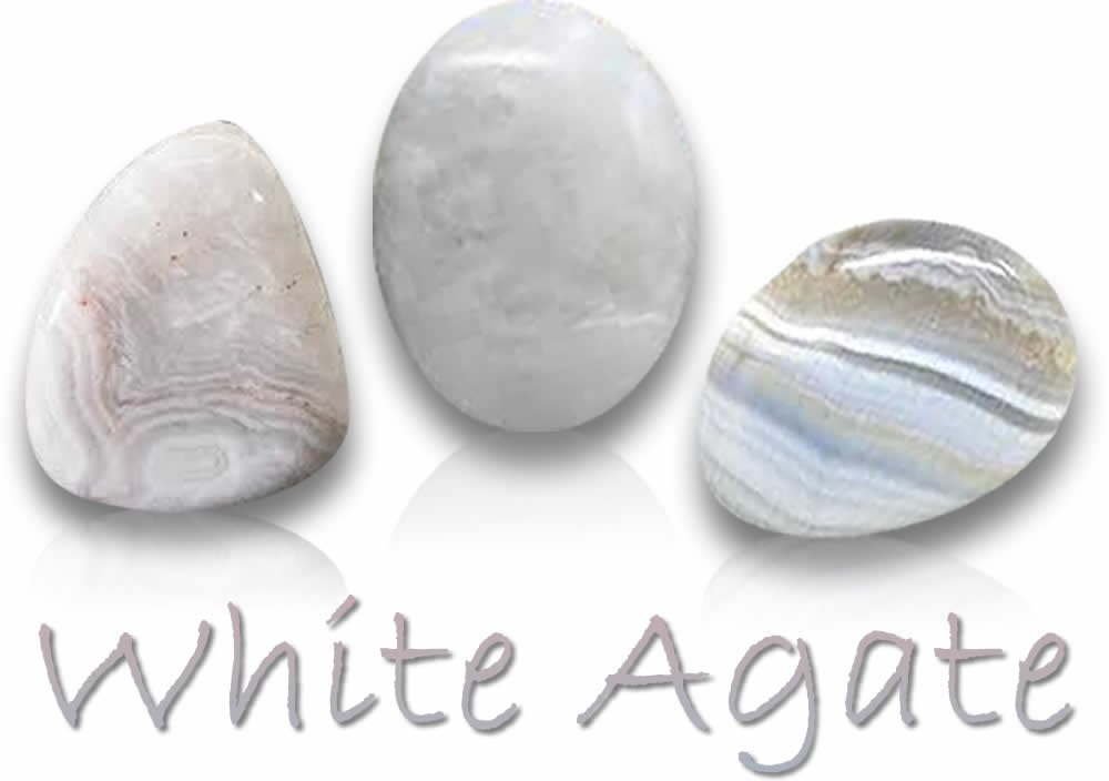 Piedras preciosas naturales de ágata blanca