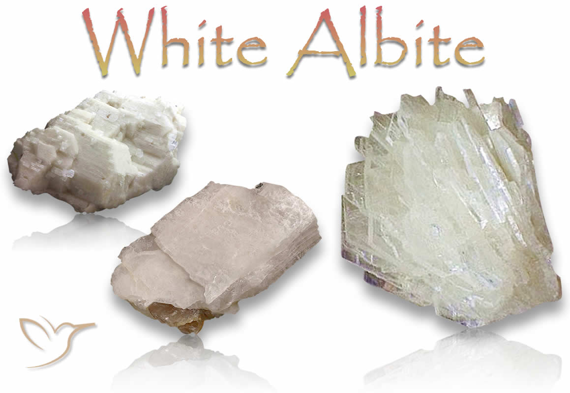 Piedras preciosas naturales de albita blanca en bruto