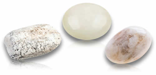 Piedras preciosas naturales de Albita blanca