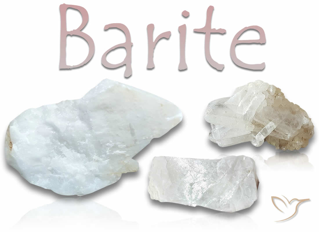 Piedras preciosas en bruto de barita blanca