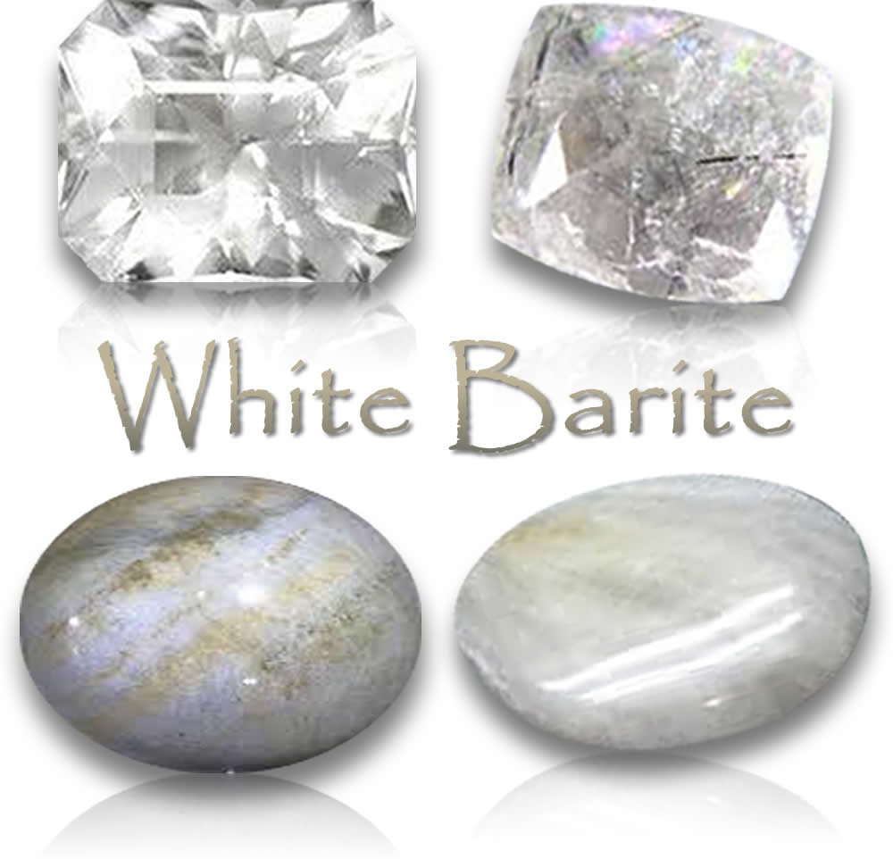 Piedras preciosas naturales de barita blanca