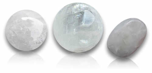 Piedras preciosas naturales de calcita blanca