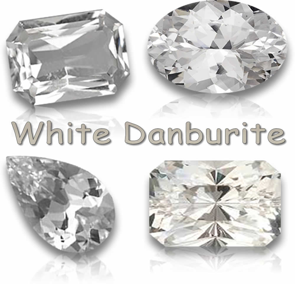 Piedras preciosas naturales de danburita blanca