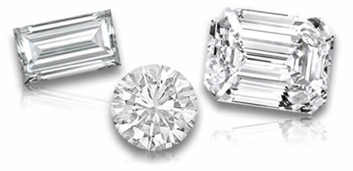 Piedras preciosas de diamante blanco natural