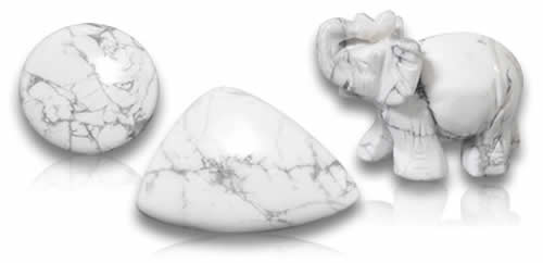 Piedras preciosas naturales de howlita blanca