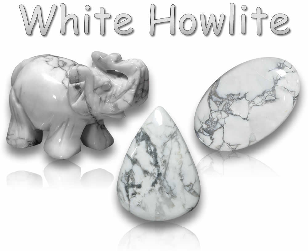 Piedras preciosas naturales de howlita blanca