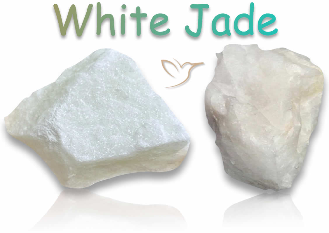 Piedras preciosas naturales de jade blanco en bruto