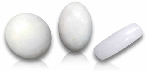 Piedras preciosas de jade blanco natural