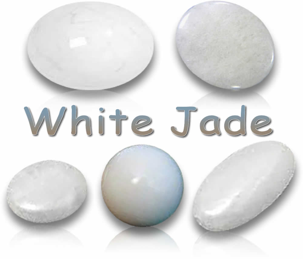 Piedras preciosas de jade blanco natural