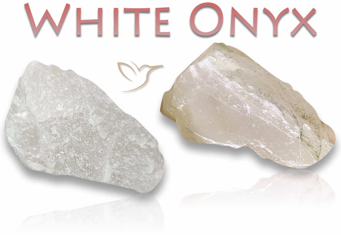 Piedras preciosas naturales de ónix blanco en bruto