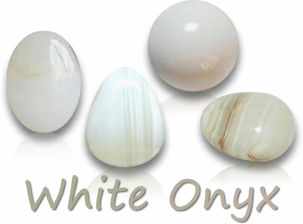 Piedras preciosas naturales de ónix blanco